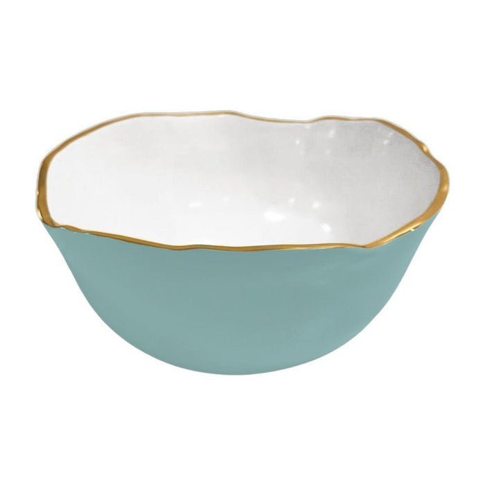 Encanto Osaka Large Bowl (Turquoise White) | Bone & Brass
