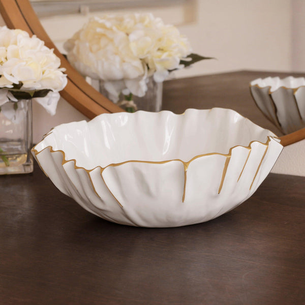 Thanni Mystic Medium Round Bowl (White Gold) - Bowl Detail | Bone & Brass