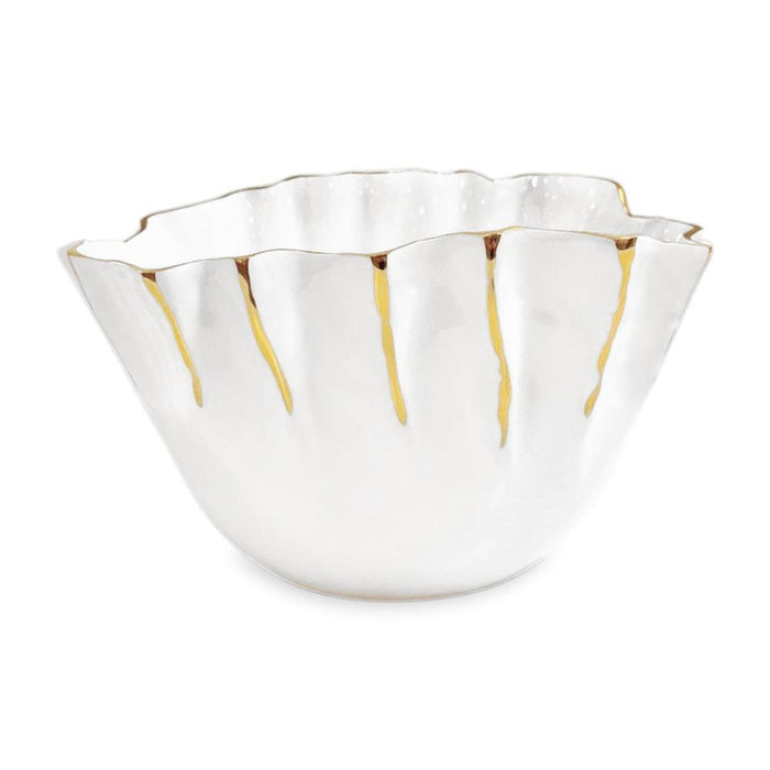 Thanni White & Gold Mystic Ice Bucket | Bone & Brass