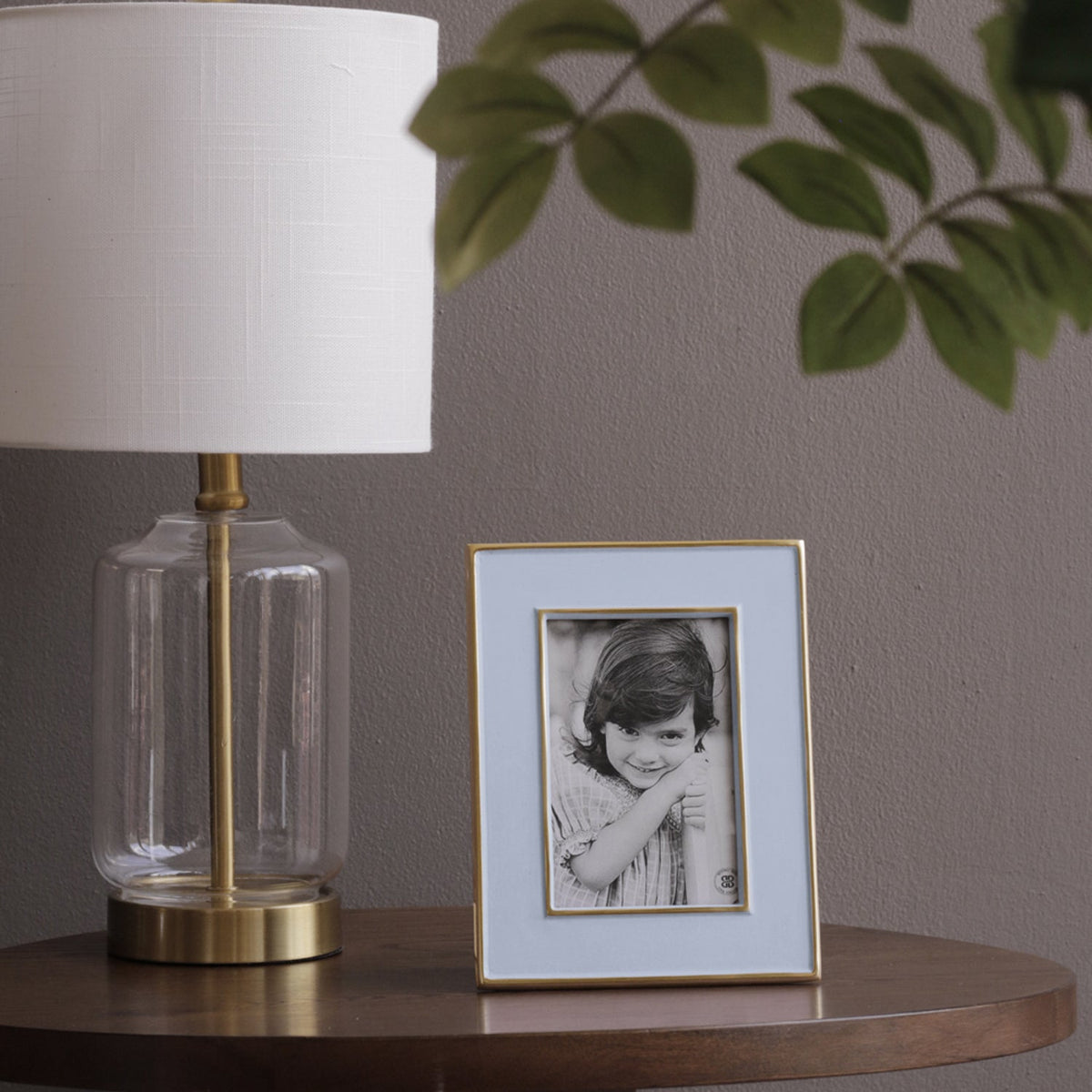 Frame Encanto Jason 4 x 6 (Periwinkle) - Frame Side View | Bone & Brass