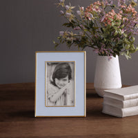 Frame Encanto Jason 4 x 6 (Periwinkle) - Frame Detail | Bone & Brass