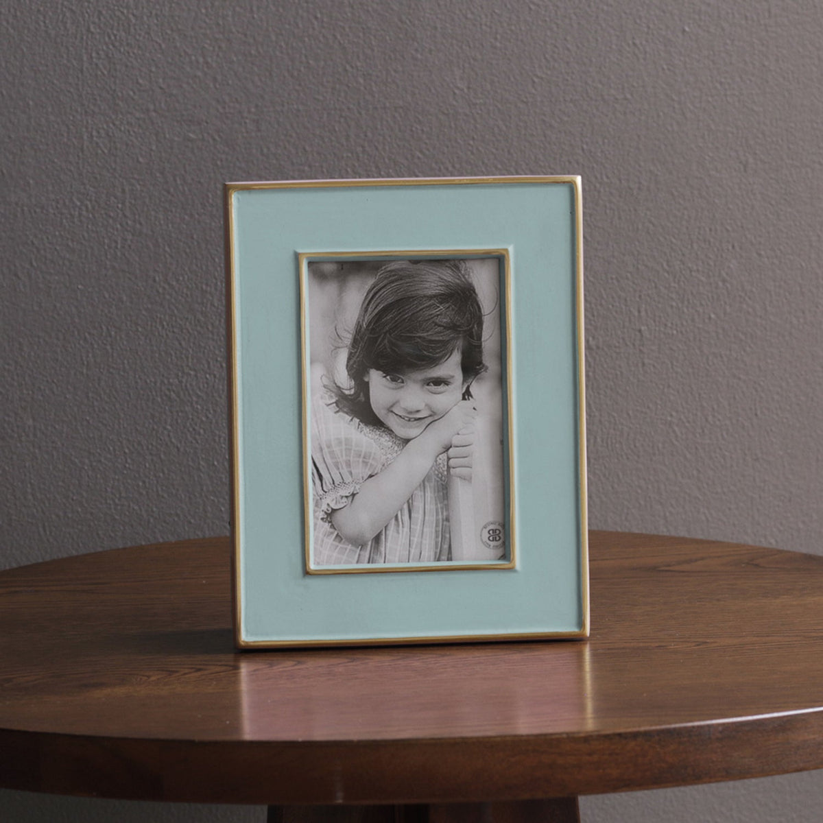 Frame Encanto Jason 4 x 6 (Turquoise) - Frame Side View | Bone & Brass