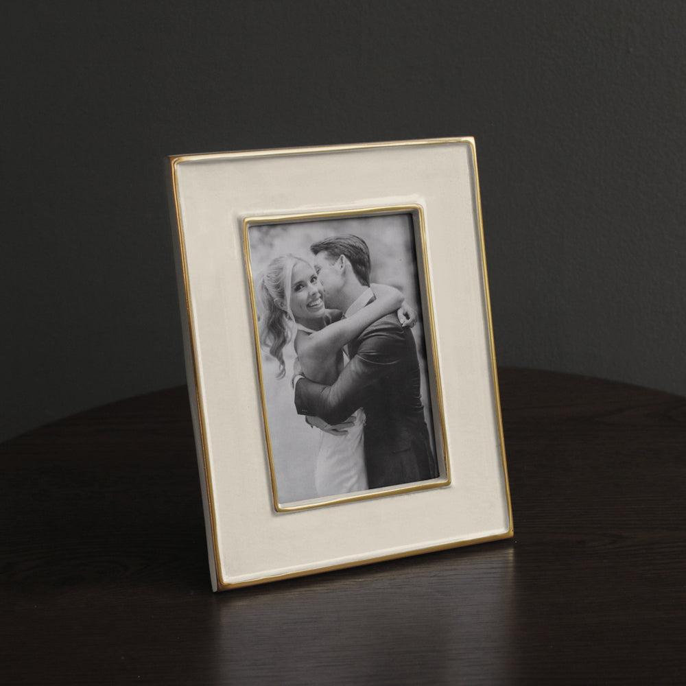 Frame Encanto Jason 5 x 7 (Cream) - Frame Side View | Bone & Brass