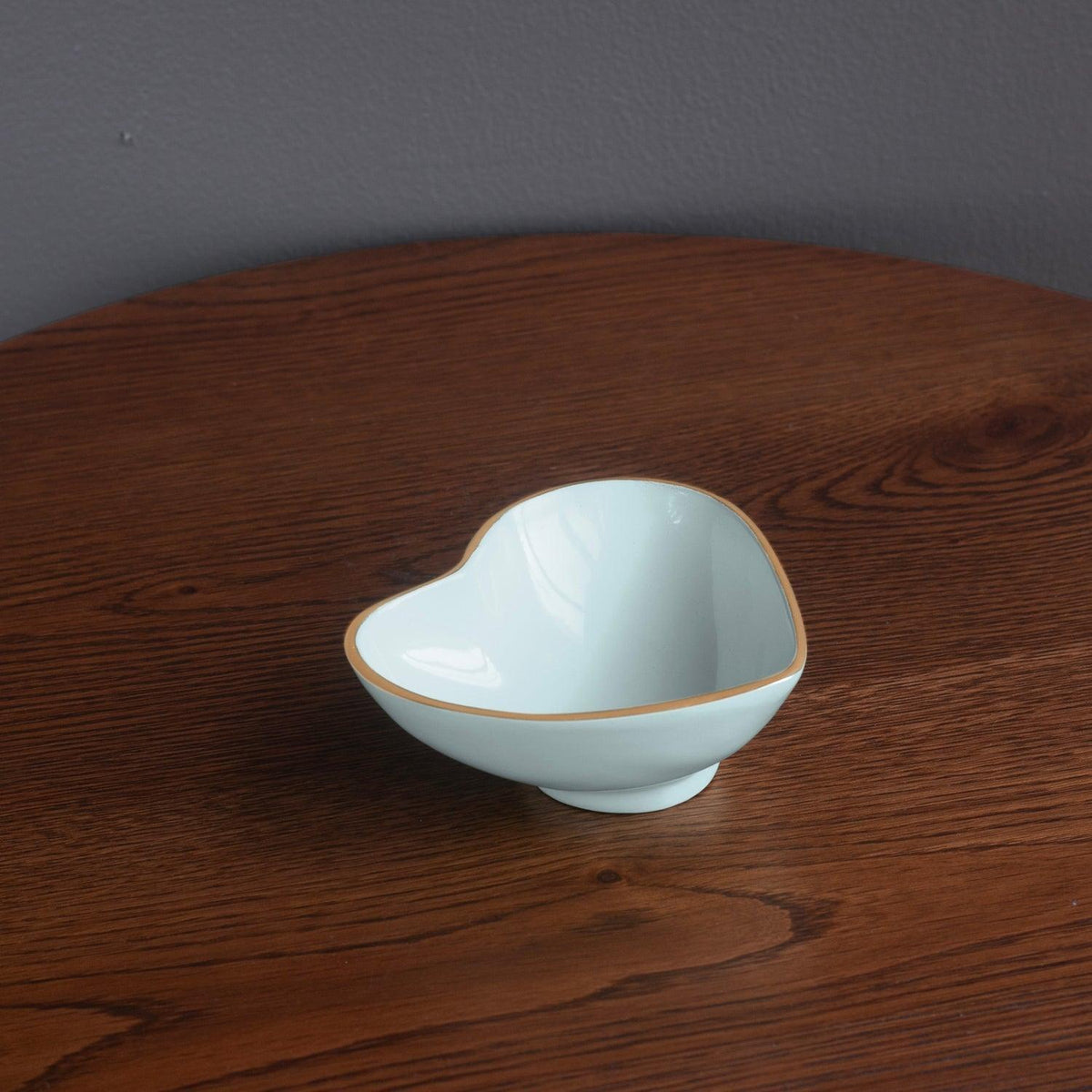 Encanto Deep Heart Mini Bowl (Sky Blue) - Bowl Top View | Bone & Brass