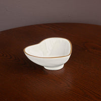Encanto Deep Heart Mini Bowl (Cream) - Bowl Top View | Bone & Brass