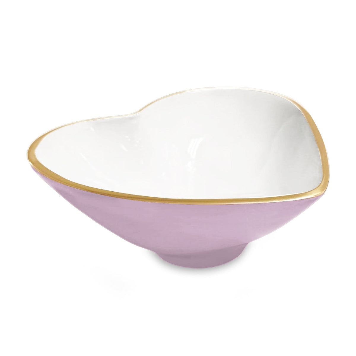 Lilac & White Deep Heart Small Bowl - Bowl Detail | Bone & Brass