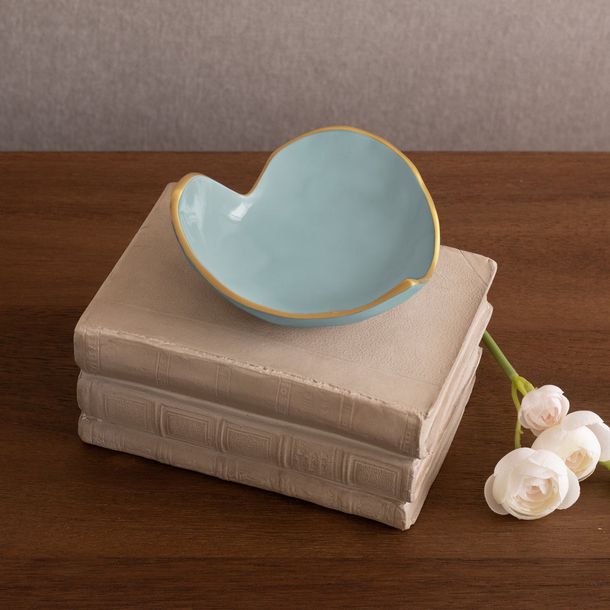 Encanto Soho Mini Heart (Turquoise) - Bowl Side View | Bone & Brass