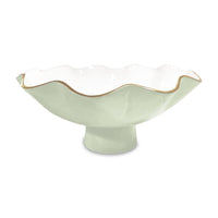 Encanto Carola Large Pedestal (Pistachio White) | Bone & Brass