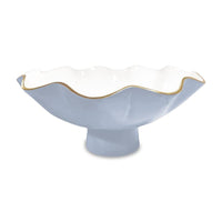 Encanto Carola Large Pedestal (Periwinkle White) | Bone & Brass