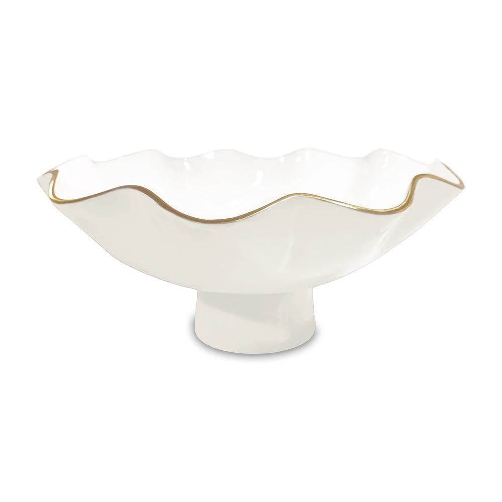Encanto Carola Large Pedestal (Cream White) | Bone & Brass