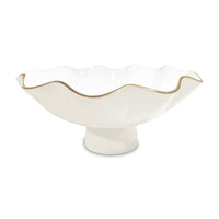 Encanto Carola Large Pedestal (Cream White) | Bone & Brass