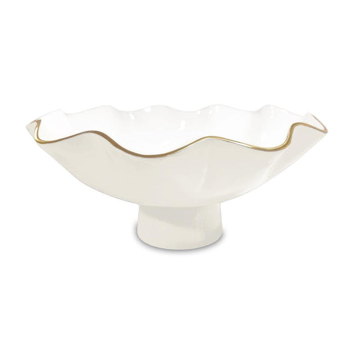 Encanto Carola Large Pedestal (Cream White) | Bone & Brass