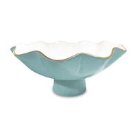 Encanto Carola Large Pedestal (Turquoise White) | Bone & Brass