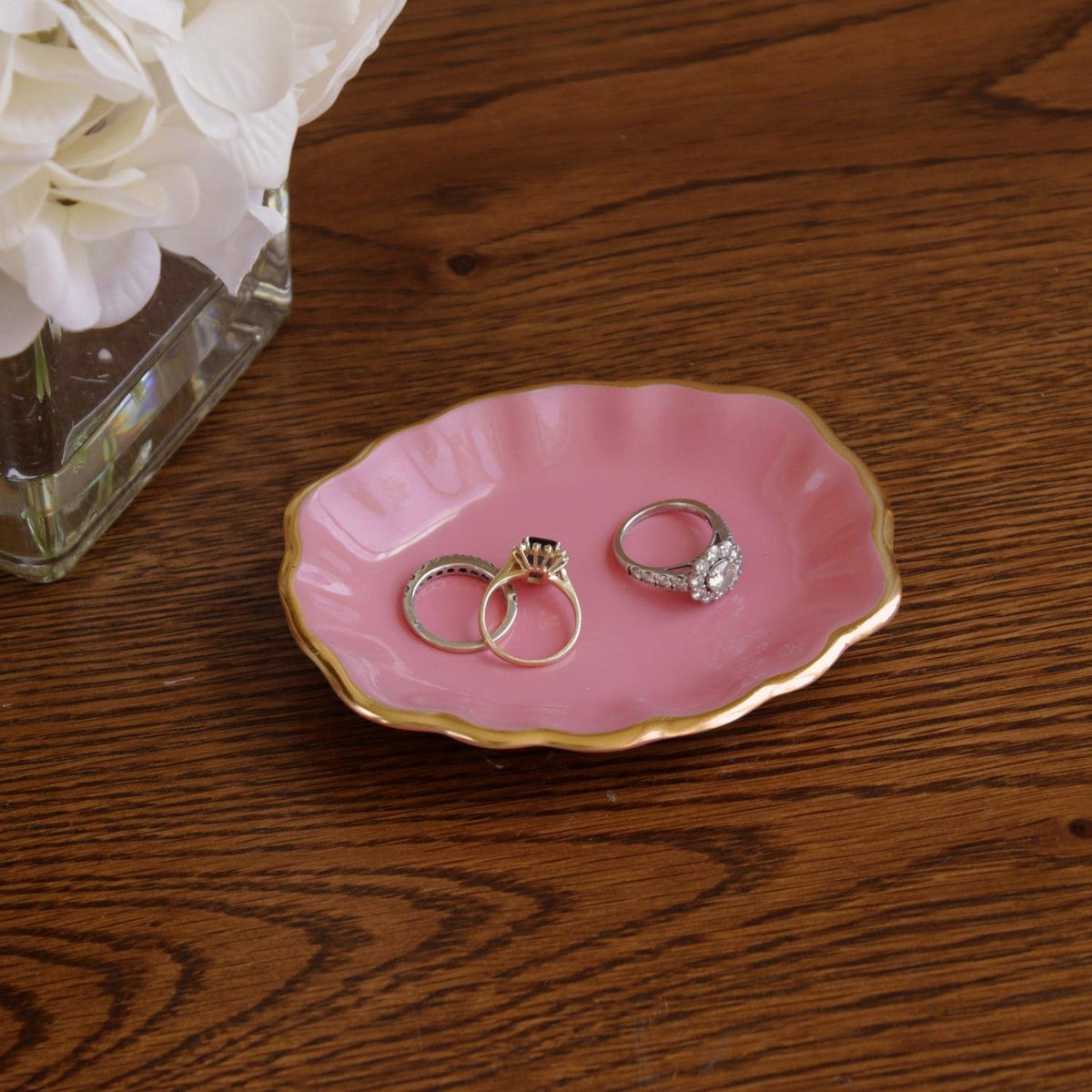Encanto Ring Holder (Pink) - Detail View | Bone & Brass