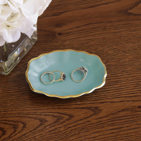 Encanto Ring Holder (Turquoise) - Detail View | Bone & Brass