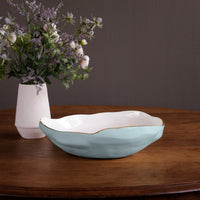 Encanto Nuevo Large Bowl (Sky Blue White) - Bowl View | Bone & Brass
