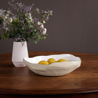 Encanto Nuevo Large Bowl (Cream White) - Bowl View | Bone & Brass