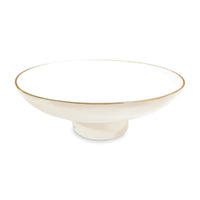 Encanto Carnaval Large Pedestal Bowl (Cream White) | Bone & Brass