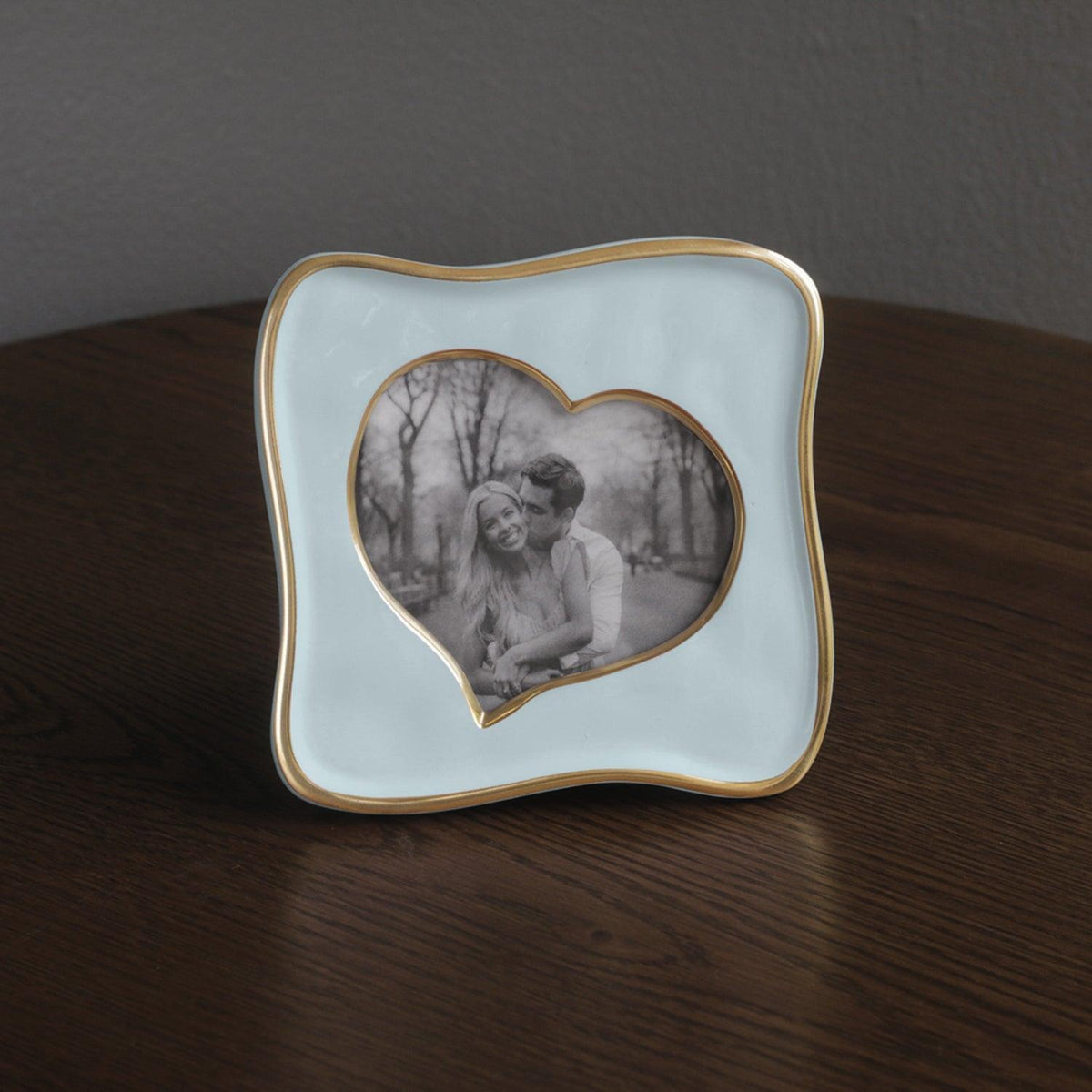 Frame Encanto Curved Heart 5 x 5 (Blue) - Frame Side View | Bone & Brass
