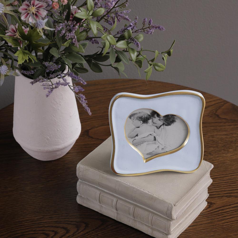 Periwinkle Encanto Curved Heart Picture Frame - Frame Detail | Bone & Brass