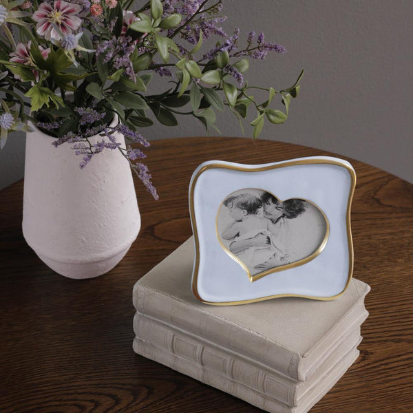 Periwinkle Encanto Curved Heart Picture Frame - Frame Detail | Bone & Brass