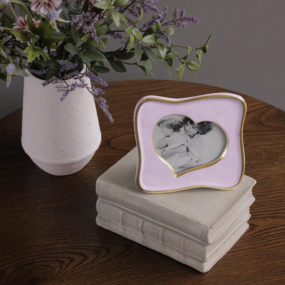 Frame Encanto Curved Heart 5 x 5 (Lilac) - Frame Detail | Bone & Brass