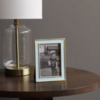 Frame Encanto Jason 4 x 6 (Blue) - Frame Corner Detail | Bone & Brass