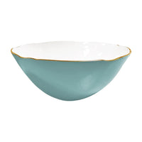 Encanto Turquoise & White Large Serving Bowl