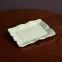 Encanto Vento Small Rectangular Tray (Pistachio) - Tray Side View | Bone & Brass