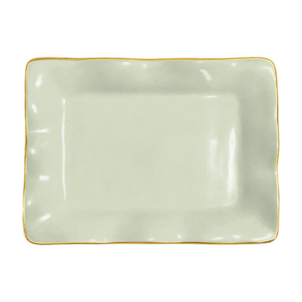 Encanto Vento Small Rectangular Tray (Pistachio) | Bone & Brass