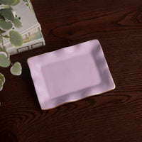 Encanto Vento Small Rectangular Tray (Lilac) - Tray Side View | Bone & Brass
