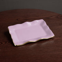 Encanto Vento Small Rectangular Tray (Lilac) - Tray Top View | Bone & Brass