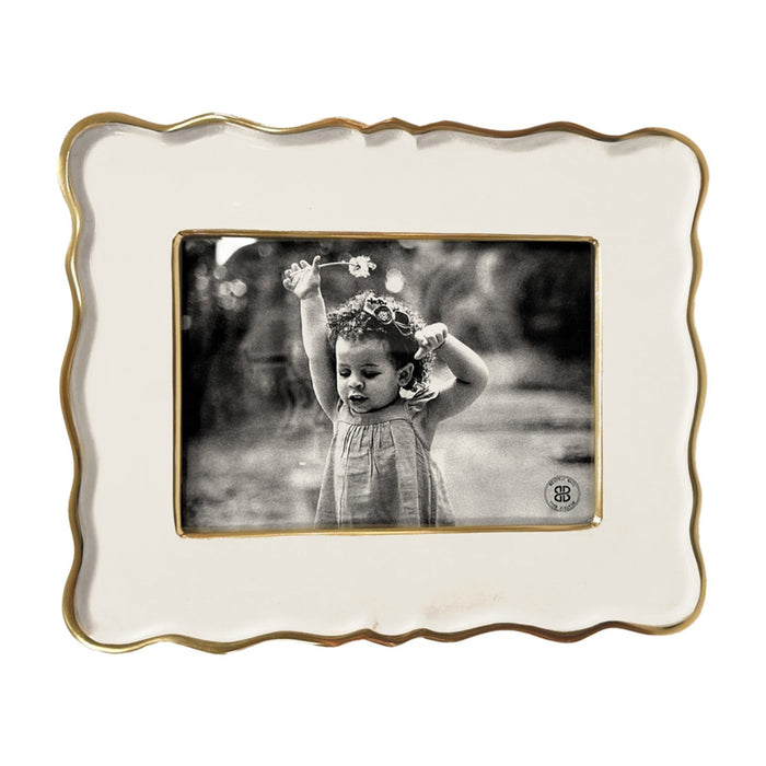 Cream & Gold Encanto Rea Picture Frame 5x7 | Bone & Brass