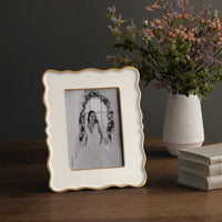 Cream & Gold Encanto Rea Picture Frame 5x7 - Frame Side View | Bone & Brass