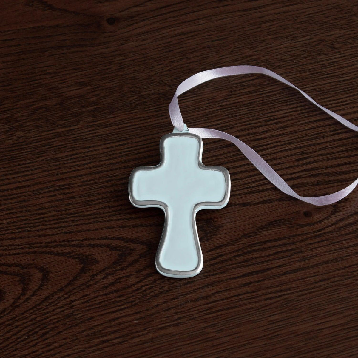 Encanto Athens Cross Ornament (Sky Blue) - Detail View | Bone & Brass