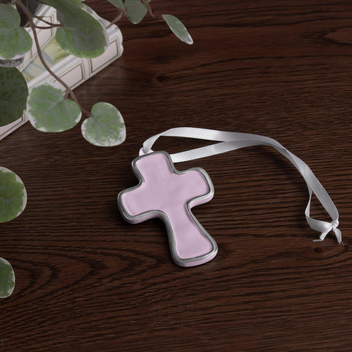 Encanto Athens Cross Ornament (Lilac) - Side View | Bone & Brass