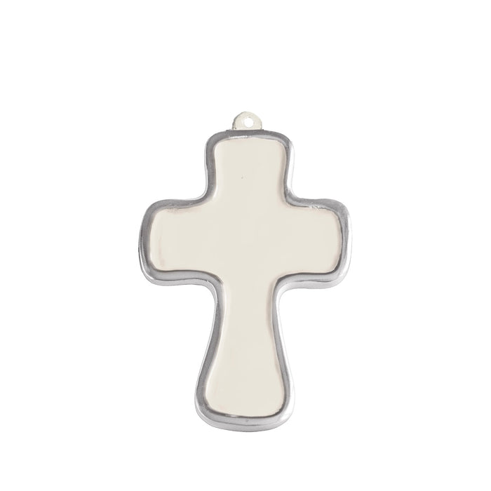 Encanto Athens Cross Ornament (Cream) | Bone & Brass