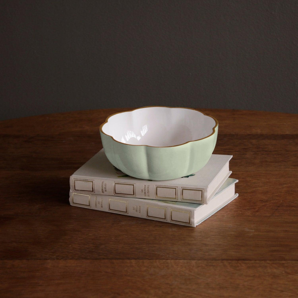 Encanto Devon Mini Bowl (Pistachio White) - Bowl Top View | Bone & Brass