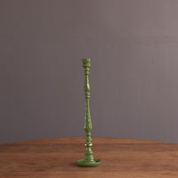 Encanto Crosby Medium Candlestick Holder (Leaf Green) - Candlestick Detail | Bone & Brass