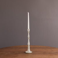 Encanto Crosby Small Candlestick Holder (Cream) - Candlestick Side View | Bone & Brass