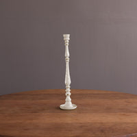 Encanto Crosby Medium Candlestick Holder (Cream) - Candlestick Side View | Bone & Brass