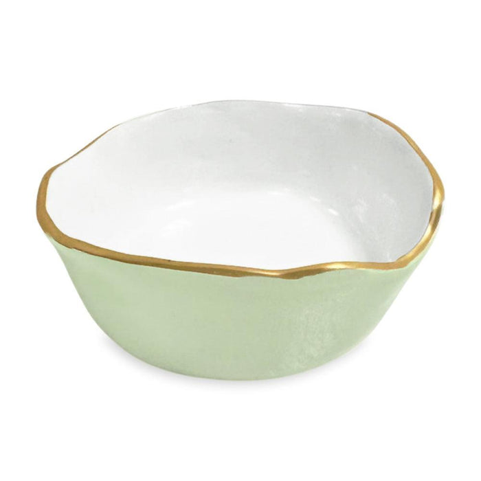 Pistachio Green, White & Gold Soho Wine Coaster