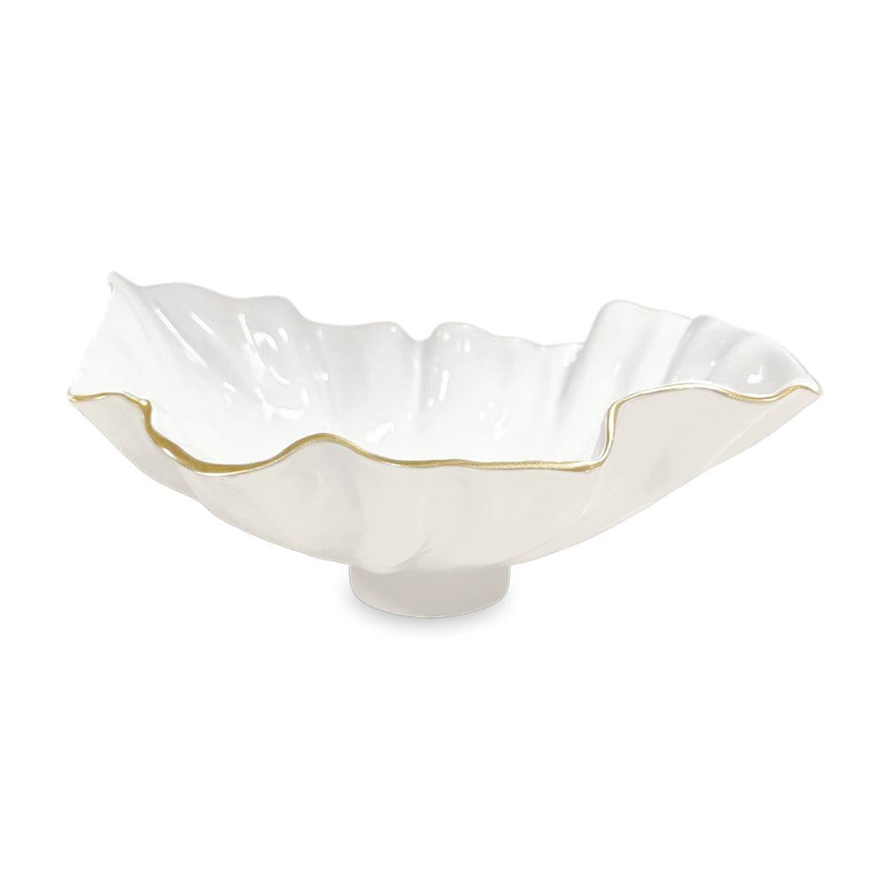 Encanto Bloom Medium Bowl (Cream White) | Bone & Brass