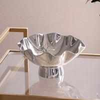 Pedestal Aluminum Carola Small Pedestal Bowl - Bowl Top View | Bone & Brass