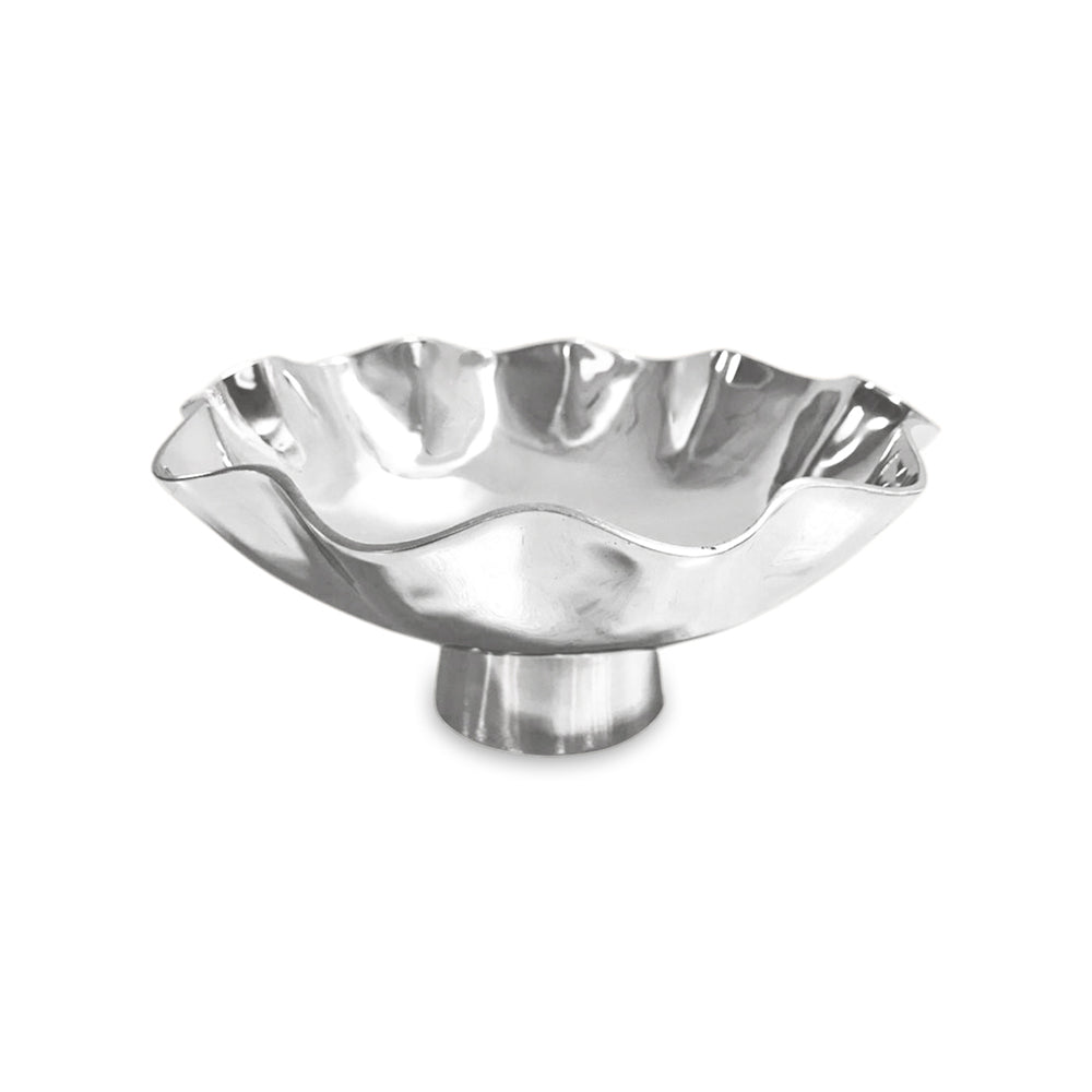 Pedestal Aluminum Carola Small Pedestal Bowl | Bone & Brass