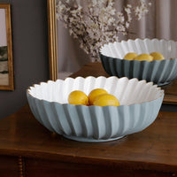 Encanto Orlando Large Bowl (Slate White) - Bowl Side View | Bone & Brass