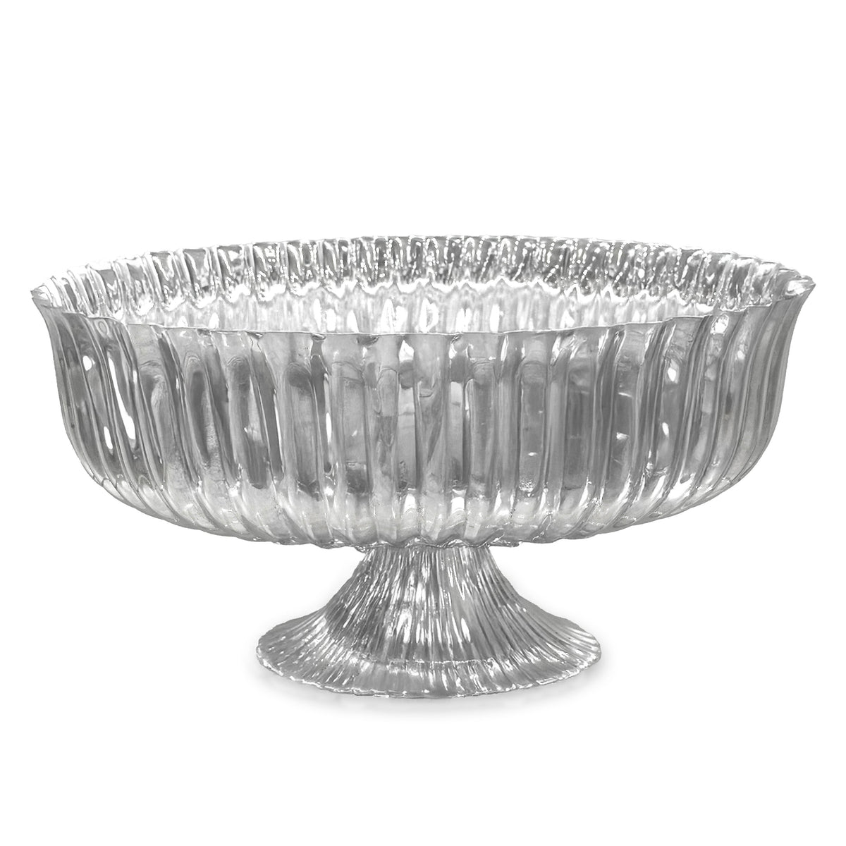 Vintage Vienna Large Centerpiece/Punchbowl Pedestal | Bone & Brass