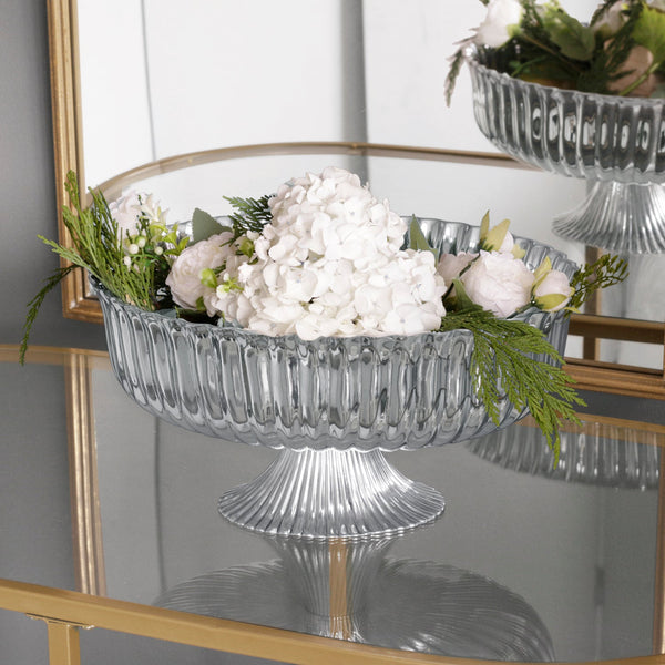 Vintage Vienna Large Centerpiece/Punchbowl Pedestal - Bowl Detail | Bone & Brass