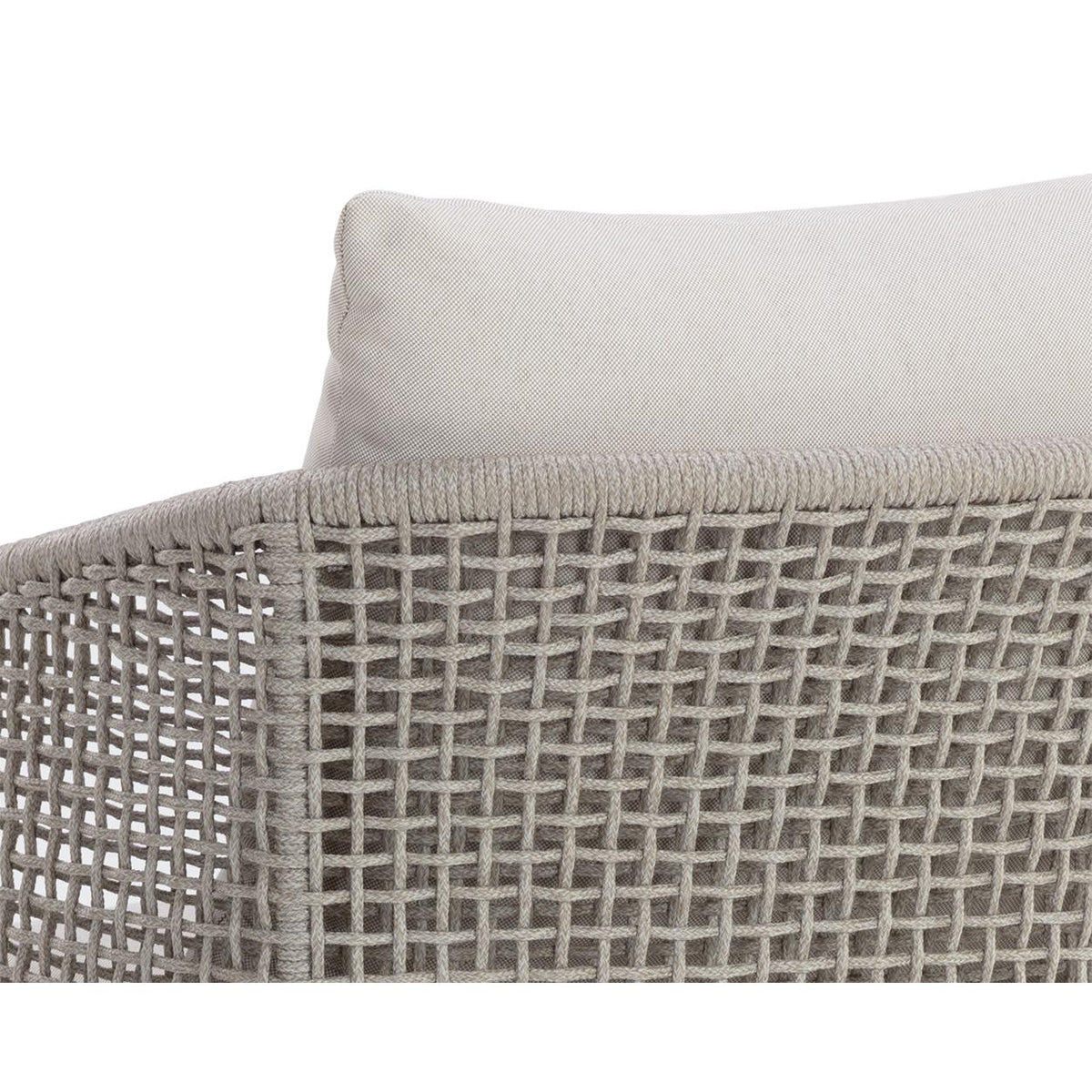 Capri Grey Woven Dining Armchair - Outdoor Chair View | Bone & Brass