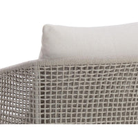 Capri Grey Woven Dining Armchair - Outdoor Chair View | Bone & Brass
